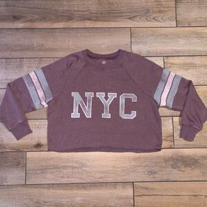 Aerie Oversized Cropped Sweatshirt, XS/TP